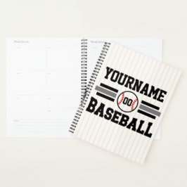 Agenda Equipe de NOME Personalizada do Jogador de Basebal
