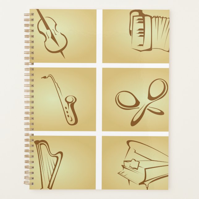 Agenda Esboço de Instrumentos Musicais (Frente)