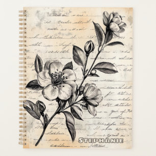 Agenda Esboço Floral Russo com Caligrafia - Idade (2)