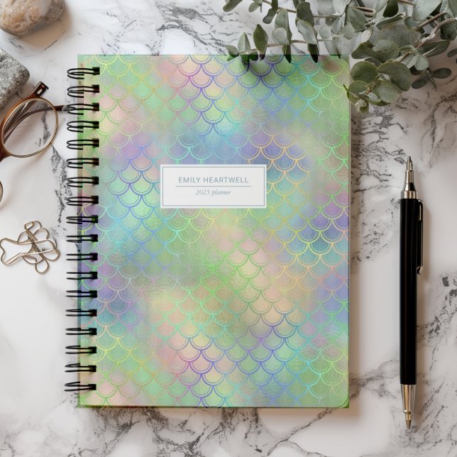 Agenda Escamas de Sereia Personalizadas Chuva de Cores Br (Criador carregado)
