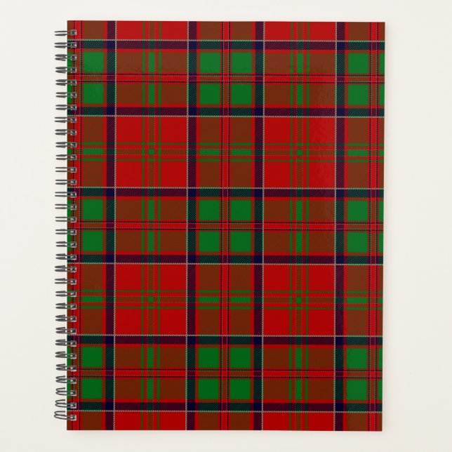 Agenda Escocês Clan MacDonald da Xadrez Glencoe Tartan (Frente)