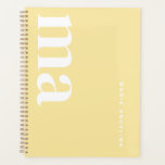 Agenda Escola Amarelo Monograma Bonito<br><div class="desc">Este planejador de na moda é um imperativo para suprimentos escolares bonito e de volta aos suprimentos escolares. Perfeito para a escola deve ter, ajustado com sua lista de segundos graus de suprimentos escolares. Com o seu design de material escolar bonitinho, é um material escolar estético essencial. Ideal para suprimentos...</div>