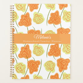 Agenda Escola de Homólogo Floral Desenhada em Mão