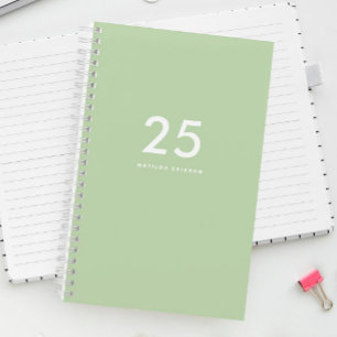 Agenda Escola de Nomes Verdes Claros e Bonitos