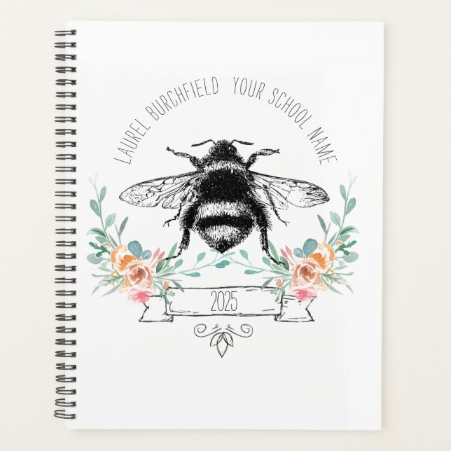 Agenda Escola Floral de Abelhas Verdes, Rosa-Rosa, Escamu (Frente)