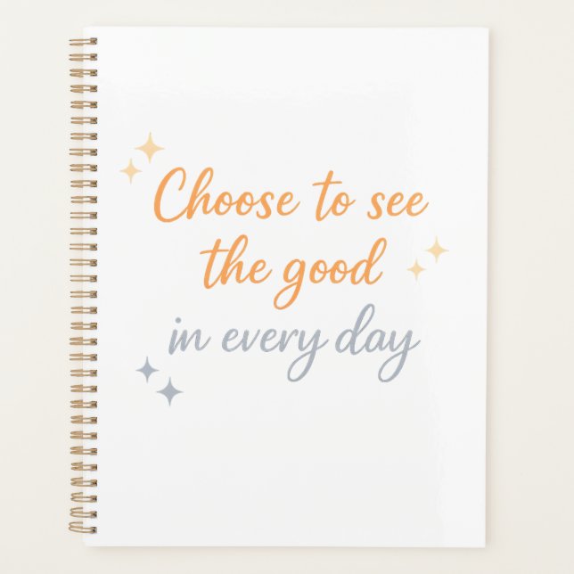 Agenda Escolha o Bem – Design de Citação Positiva (Frente)