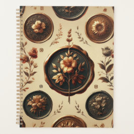 Agenda Escuro Acadêmico Carimbo Vintage Gothic Philatt