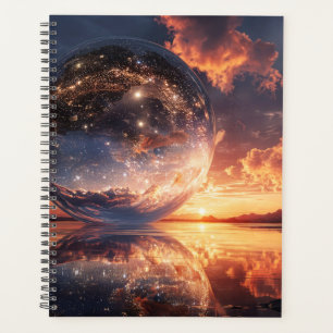 Agenda Esfera Reflexiva Surreal Contendo Estrelas
