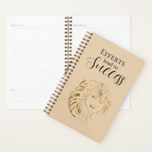 Agenda Esforços Levam à Citação Elegante Imagem Dourada B