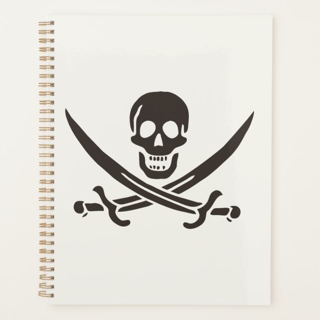 Agenda Espadas de crânio de obsidiana Bandeira pirata de  (Frente)