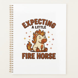 Agenda Esperando Um Pequeno Cavalo de Fogo Camisa de Bebê