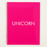 Agenda Espetáculo de digitação moderna personalizada, ros<br><div class="desc">Unicorn,  personalizado,  rosa-quente,  da tipografia moderna,  é engraçado Planner. Texto totalmente personalizável.</div>