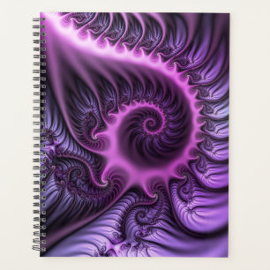 Agenda Espiral De Arte Fractal, Roxal, Rosa-Legal, vívida
