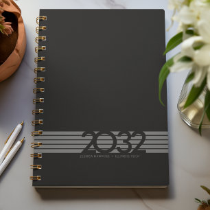 Agenda Espiral Preto Inferior Stripe Semanal