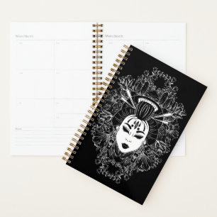 AGENDA ESPÍRITO MÍSTICO CELESTICAL GEISHA A PRETO