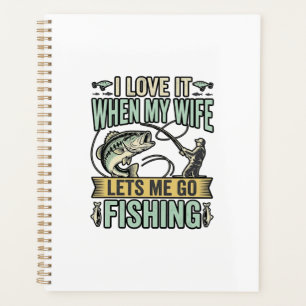Agenda Esposa engraçada me deixa ir para a pesca camisa v
