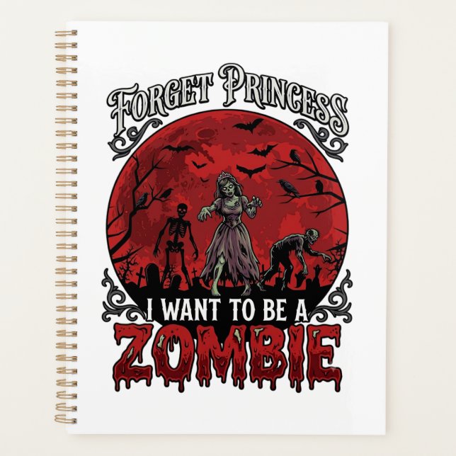 Agenda Esqueça Princesa Zumbi Lua de Sangue Morcego Cemit (Frente)