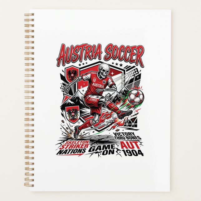 Agenda Esqueleto de Futebol da Áustria Poster Sty (Frente)