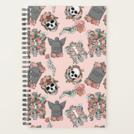 Agenda Esqueleto Floral Rosa