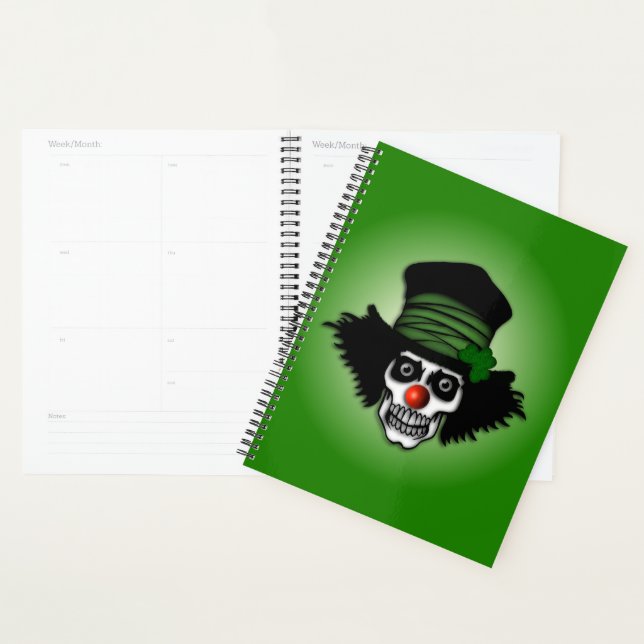 Agenda Esqueleto Irlandês Palhaço Verde (Exibição)