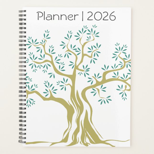 Agenda Esquetch Olive Tree 2026 Planner - Mediterrâneo (Frente)