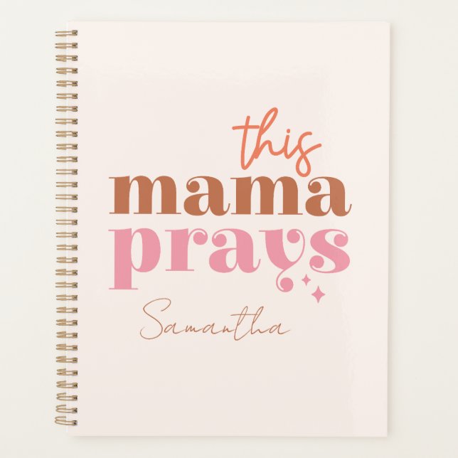 Agenda Esta Mamãe Orou - Design de Boho Russo (Frente)
