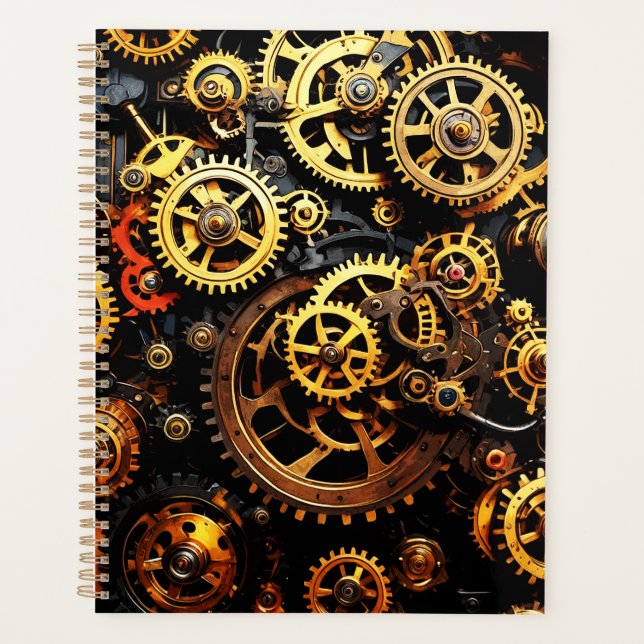 Agenda Estampunk Clockwork Gears 1004 (Frente)