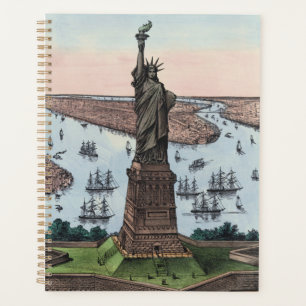 Agenda Estátua da Liberdade de 1885 no Porto de NYC Arte