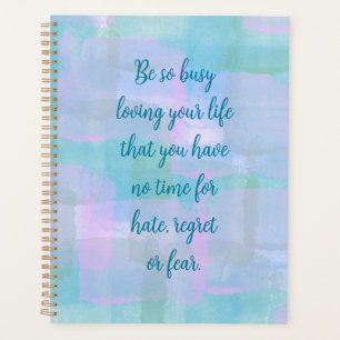 Agenda Esteja tão ocupado, Blue Boho Planner