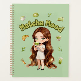 Agenda Estética do Humor do Matcha Design Cute Vibrações
