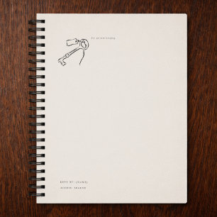 Agenda Estética Epistolar Vintage com Chave Selada