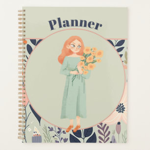 Agenda estética floral verde idade