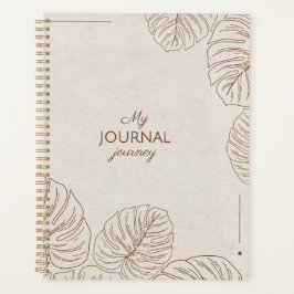 Agenda Estética Minimalista Tropical de Folha de Monstera