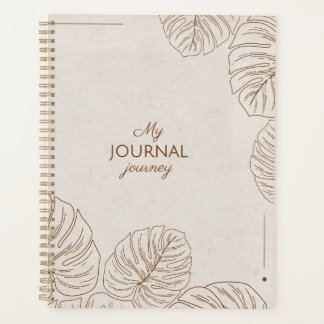 Agenda Estética Minimalista Tropical de Folha de Monstera