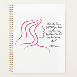 Agenda Esther 4:14 Versículo da Escritura Silhueta Rosa 