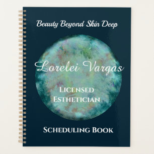 Agenda Estheticista da Elegante Blue Watercolor