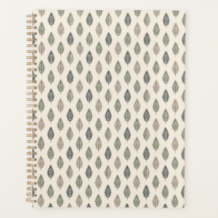 Agenda Estilo de Boho Verde e Beige de Sage Simples e Bon