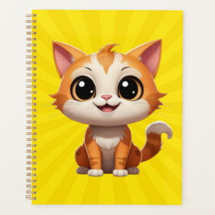Agenda Estilo de Cartoon de Gato Laranja Bonito - 89738