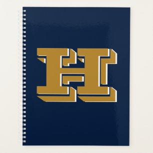 Agenda Estilo de Cor de Orgulho Escolar Azul Marinho e Do