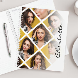 Agenda Estilo de Moda do Nome de Foto Personalizado Mínim