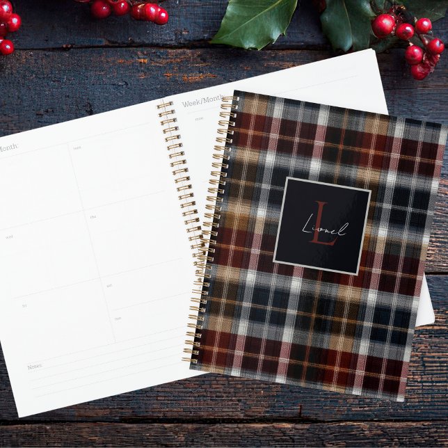 Agenda Estilo de Padrão Xadrez Personalizado (Criador carregado)