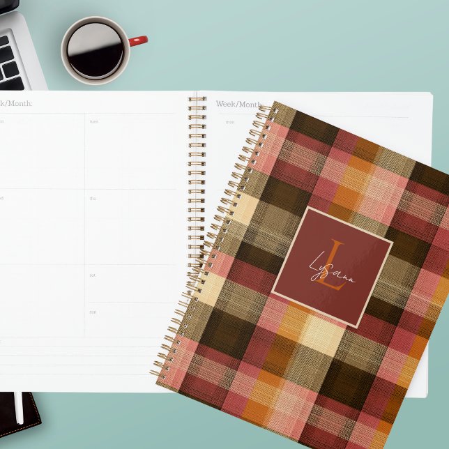 Agenda Estilo de Padrão Xadrez Personalizado (Criador carregado)