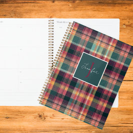Agenda Estilo de Padrão Xadrez Personalizado do Planejado