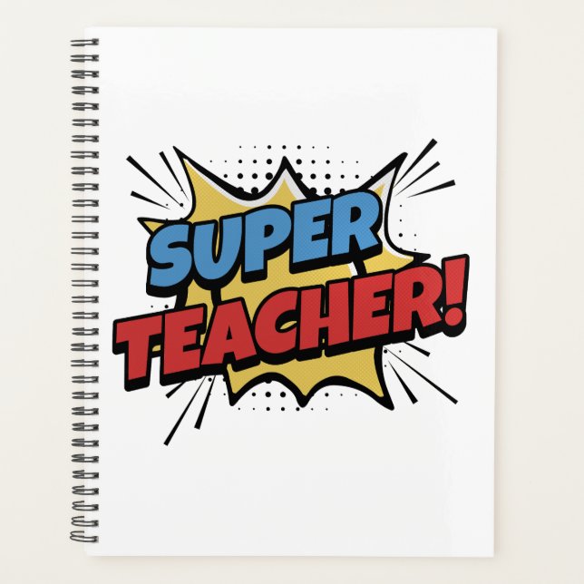 Agenda Estilo de Quadrinhos do Super Professor (Frente)