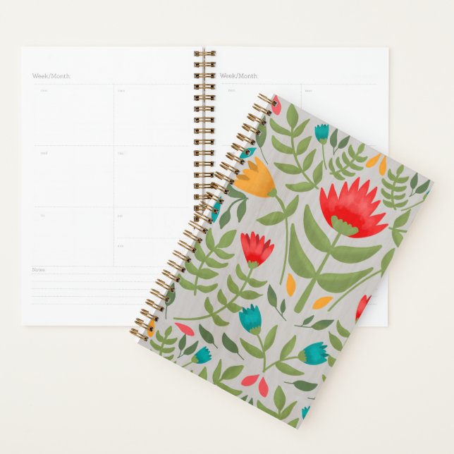 Agenda Estilo de Tableau Floral Elegante (Exibição)