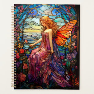 Agenda Estilo de Tiffany Vidro Estido Fada Mágica