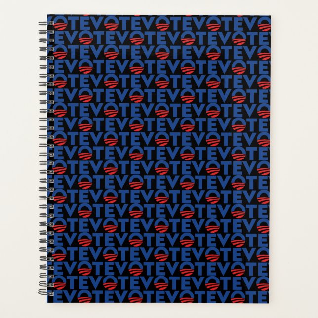 Agenda Estilo de tipografia moderna preto azul (Frente)