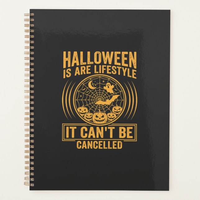 Agenda Estilo de vida de Halloween Morcego Teia de Aranha (Frente)