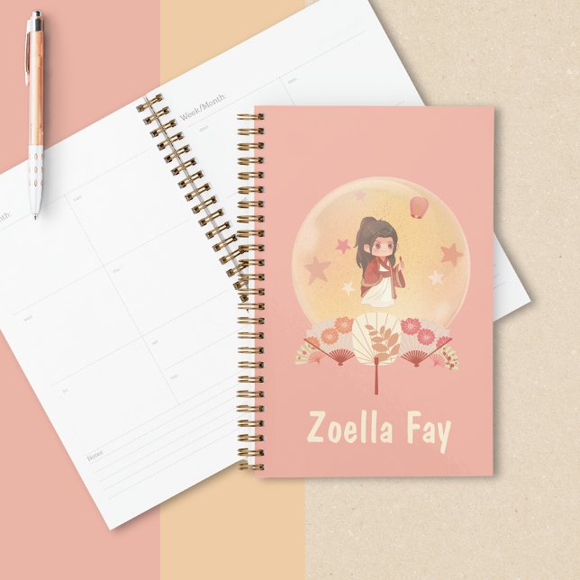 Agenda Estilo Japonês Girly Personalizado Kawaii (Girly Personalized Kawaii Japanese Style Girl Planner)
