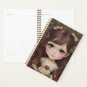 Agenda Estilo Vintage Bonito e Adorável Chibi Kawaii Raiz